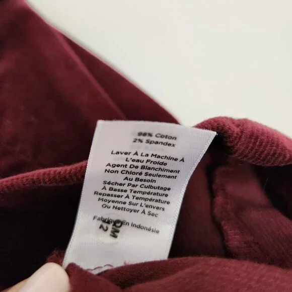 Talbots Petites Fine Wale Corduroy Burgundy Maroon Mini Skirt Size 6 Petite - Picture 7 of 8